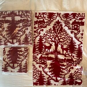 MAKE AN OFFER!! New Pottery Barn Clara Jacquard Bath towel and two hand towels.
